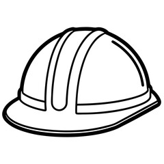 Minimal Hard Hat Line Icon