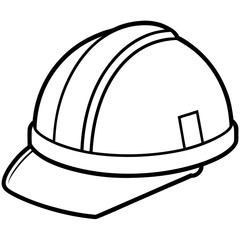 Minimal Hard Hat Line Icon
