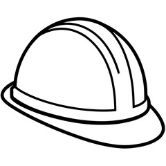 Minimal Hard Hat Line Icon