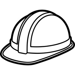 Minimal Hard Hat Line Icon