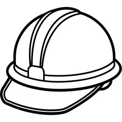 Minimal Hard Hat Line Icon