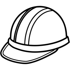 Minimal Hard Hat Line Icon