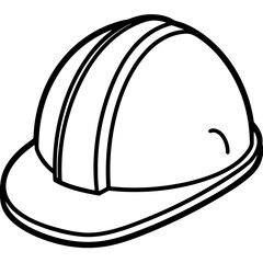 Minimal Hard Hat Line Icon