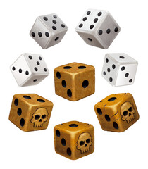 A set of isolated dice for your projects