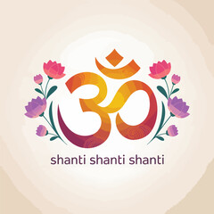 Indian religious symbols vector illustration