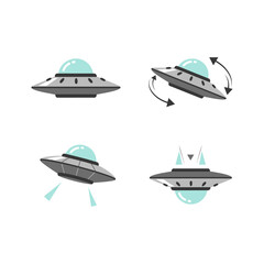 UFO Vector Art – Space and Astronomy Concept flat style