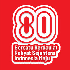80th anniversary of Indonesia independence day official logo