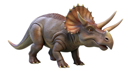 Obraz premium 3d triceratops dinosaur isolated on transparent background