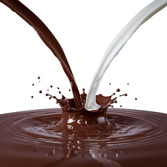 chocolate splash isolated on white background