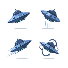 UFO Vector Art – Space and Astronomy Concept flat style