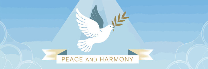 Flat religion banner vector illustration