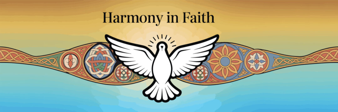 white dove wings, harmony in faith clip art preview