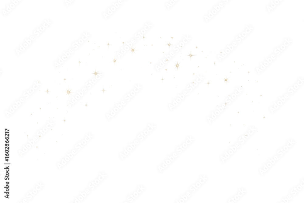 Poster sparkling golden particles forming an arch shape, ideal for adding a touch of magic to designs