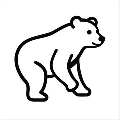 bear full body vector art silhouette