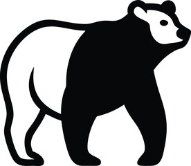 bear full body vector art silhouette