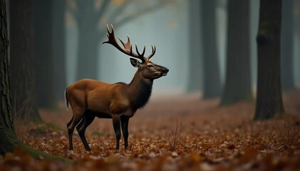 Muntjac roaring with a short bark like call