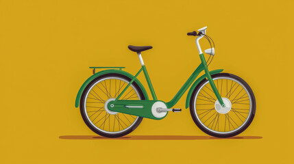 Fototapeta premium hydrogen fuel cell with renewable energy and fuel efficiency. Hydrogen-powered electric bikes, sustainable mobility with advanced fuel efficiency, watercolor style