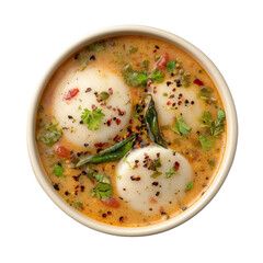  food idli sambar Indian in a bowl isolated on transparent background png