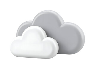 3D Cloud Icon Illustration