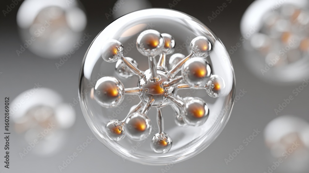 Poster single snowflake demonstrating ai-driven corporate mesh concept with minimalist design of nodes and 