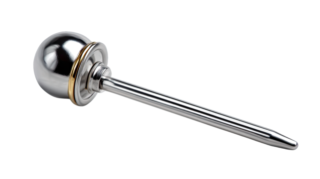 Metal instrument: A shiny, metallic instrument glistens, showcasing its reflective surfaces, precision design, and singular presence.