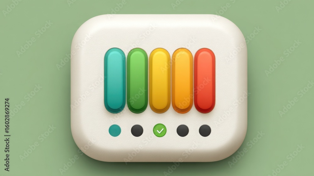 Poster colorful app icon design representing modern technology and user-friendly interface in digital appli