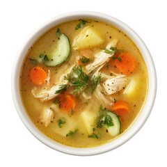  chicken soup with vegetable isolated on transparent background png