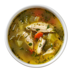  chicken soup with vegetable isolated on transparent background png