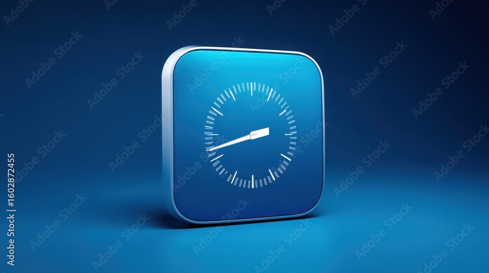 Poster simple yet elegant clock icon representing time management and synchronization in a professional bus