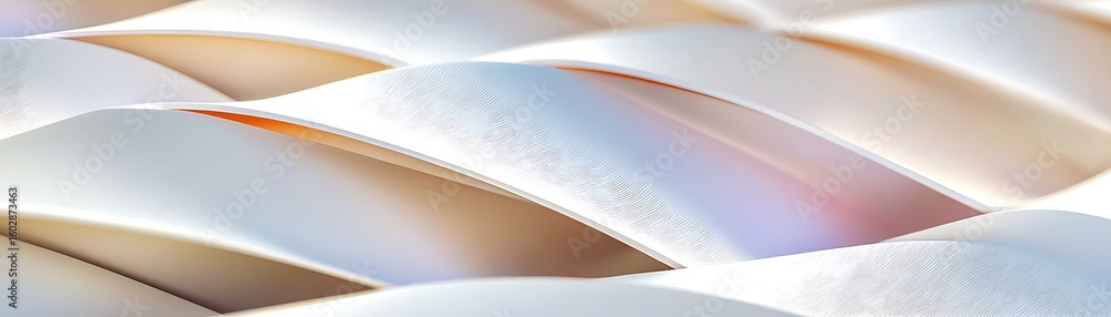 Poster abstract wave patterns of smooth textured paper in soft hues and gentle curves for modern design and