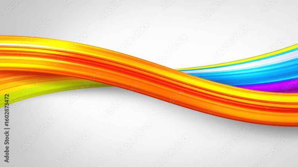 Poster a colorful wave of light representing connection and unity in a creative business concept with inter