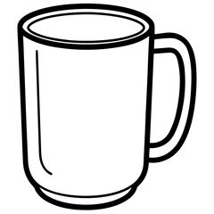 Minimal Mug Outline Vector