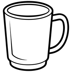 Minimal Mug Outline Vector