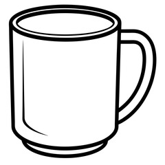 Minimal Mug Outline Vector