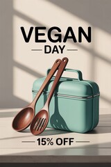 Celebrate Vegan Day with 15% off on eco-friendly lunch boxes and wooden utensils for healthy meal prep