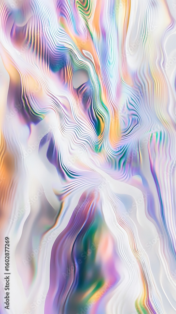 Poster abstract fluid art background with colorful waves and smooth lines creating a vibrant, dreamy atmosp