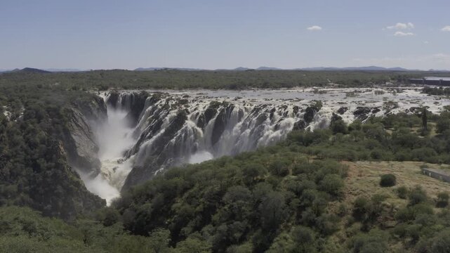 Aerial, Ruacana Falls, Kunene, Namibia