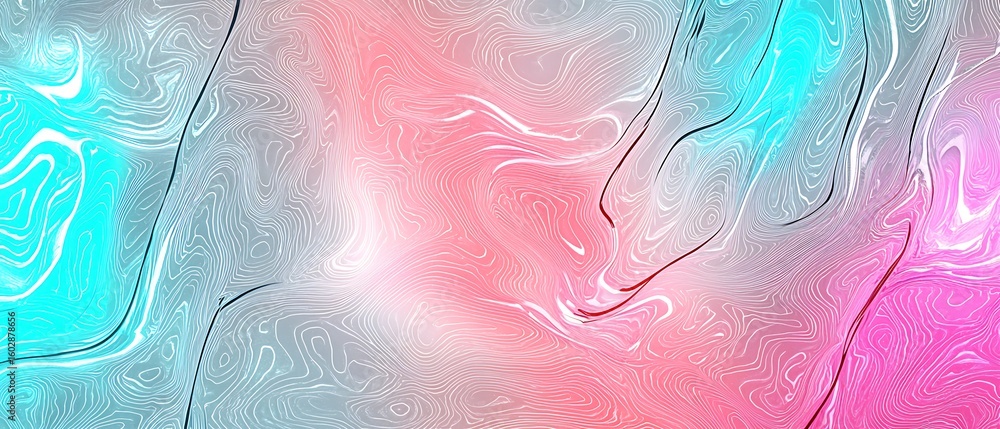 Poster abstract wave patterns in pastel colors with soft lines and gradients for creative visual projects