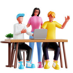 Business Disscussion 3d Illustration