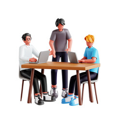 Business Disscussion 3d Illustration