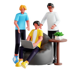 Business Disscussion 3d Illustration