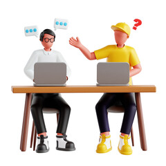 Business Disscussion 3d Illustration