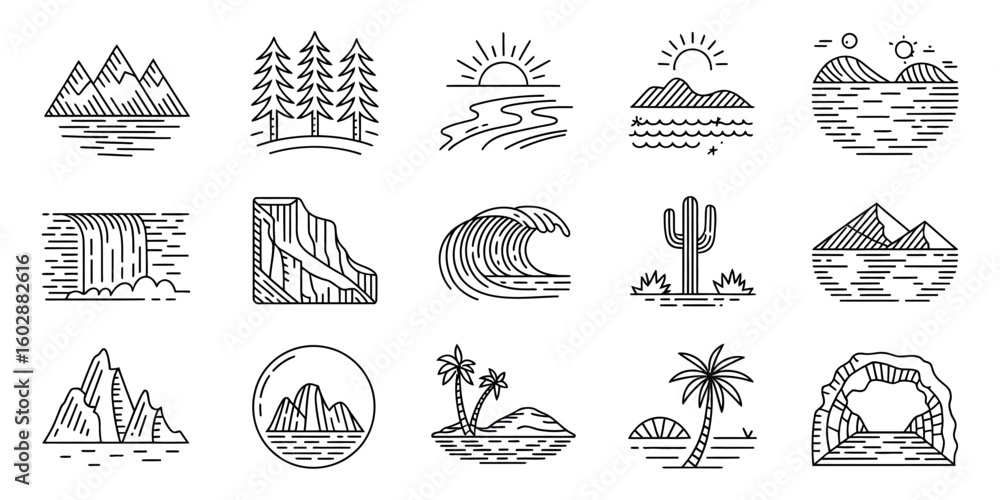 Poster monochromatic hand drawn vector design with artistic elements and text