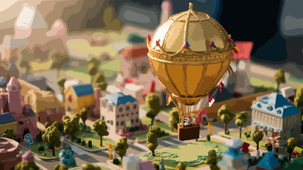hot air balloon in the sky
