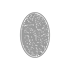 Fingerprint logo vector illustration