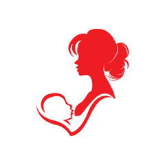 Pregnant template vector icon