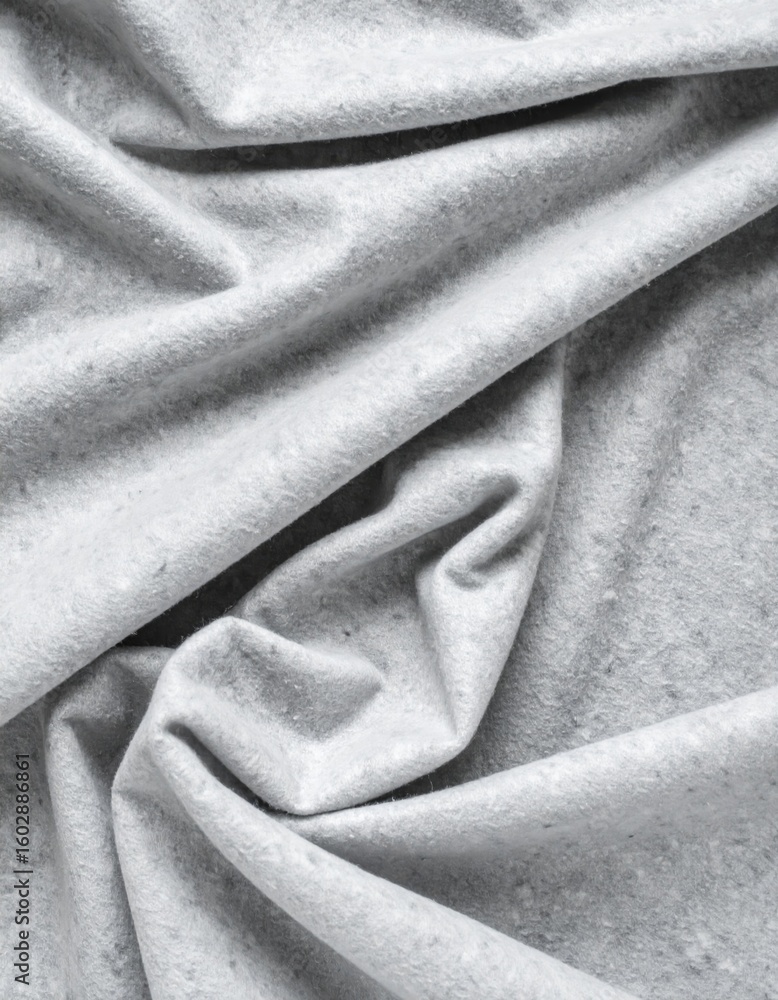 Poster textured gray fabric with soft folds and wrinkles for abstract backgrounds design