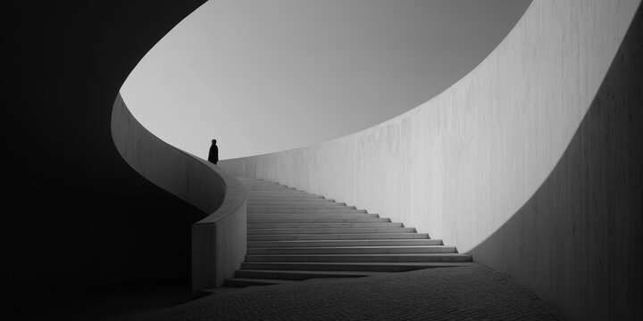 Fototapeta black and white minimalist photo with a black and white background