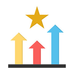 Competitive Edge Icon Vector Illustration Flat Version