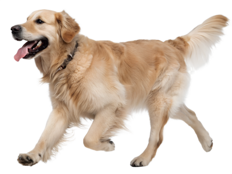 Golden Retriever on transparent background
